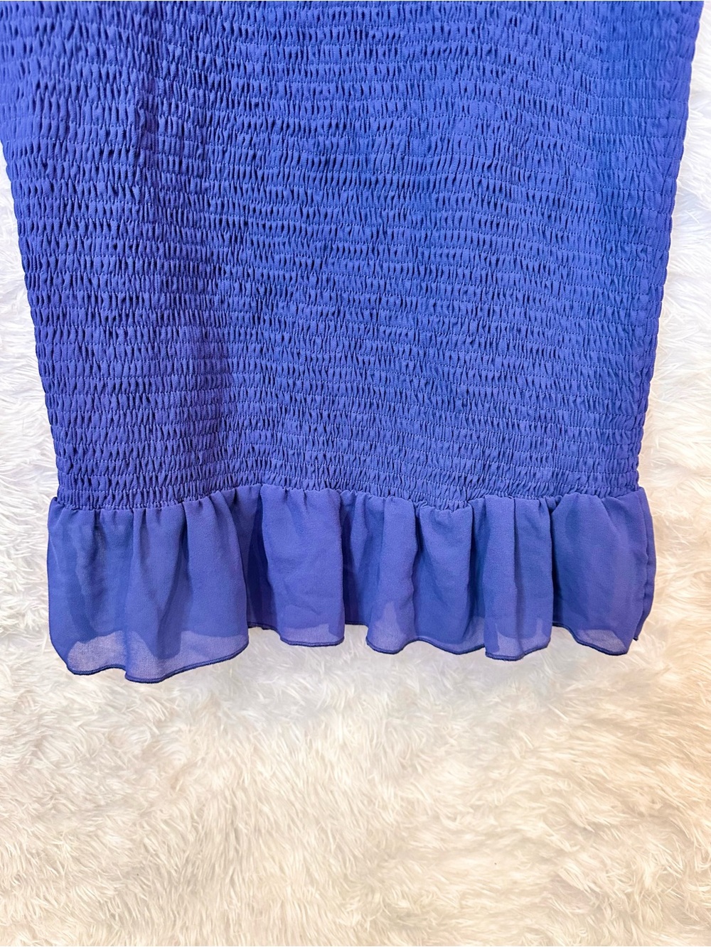 NWOT PRETTY GARDEN Smocked Midi Dress with Ruffle Balloon Sleeves - Picture 5 of 6